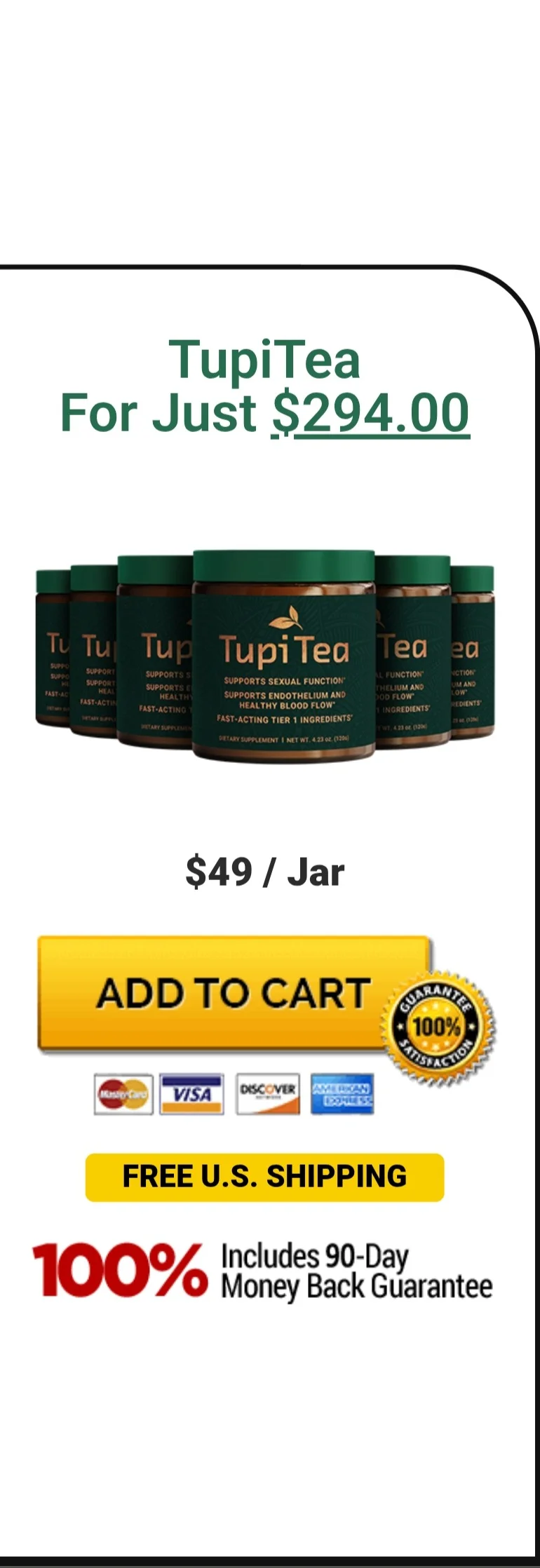 Tupi Tea™ 6 jars pricing